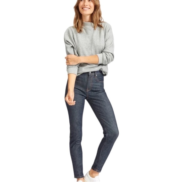 EVERLANE High-Rise Skinny Jean in Dark Wash Size 27 — washed never worn - Picture 2 of 10